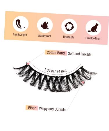 50 Pairs Fluffy Spiky False Eyelashes - Natural Makeup Tools for Women | Realistic Wispy Bulk Extensions - Buy Online on GoSupps.com