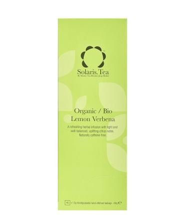 Buy Solaris Tea ORGANIC Lemon Verbena - 40 Biodegradable Sewn Silk Tea Bags | Premium Loose Leaf Herbal Tea for International Shipping - Buy Online on GoSupps.com