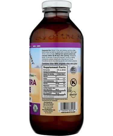 Organic Aloe Vera Juice 16 oz - No Preservatives - Liquid 16 Fl Oz (Pack of 1) - Buy Online on GoSupps.com