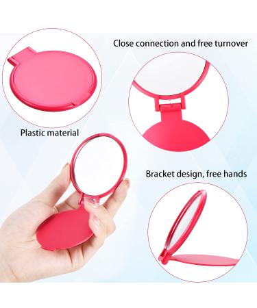 24 Pieces Mini Folding Compact Mirror for Women Girls - Portable Round Pocket Makeup Mirror for Travel and Daily Use - 2 Colors (Black, Pink) - Buy Online on GoSupps.com