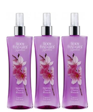Body Fantasies Japanese Cherry Blossom Body Spray - Pack of 3