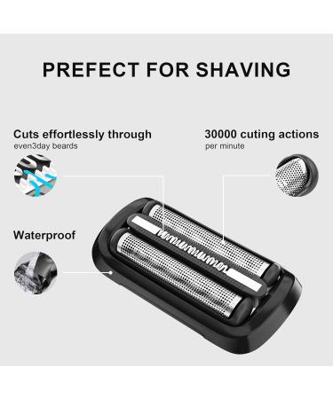 Buy Series 5 53B Electric Shaver Head Replacement | Compatible with Braun Series 5/6 | 2-Pack - Buy Online on GoSupps.com