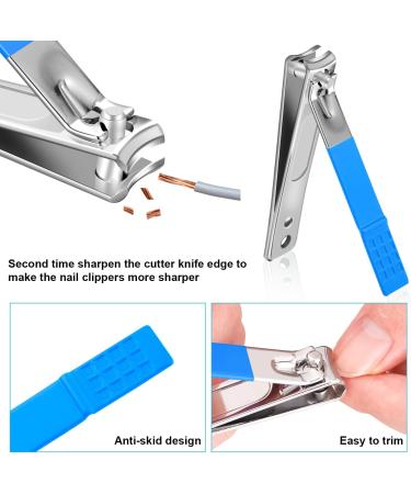 10pcs Professional Manicure Set - Stainless Steel Nail Clippers & Pedicure Tools for Travel (Blue) - Buy Online on GoSupps.com
