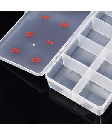 AOVNA 2 Pack 10 Spaces Compartments False Nail Art Tips Storage Box Nail Tips Container Plastic Nail Art Storage Box - Buy Online on GoSupps.com