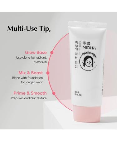 MIDHA Rice Tone Up Cream 1.69fl.oz. + Bran Scrub Foam 5.07fl.oz. Korean Facial Cleanser Soft Micro-Foam Face Wash with Balanced pH & Hydrating Natural Tone-Up Makeup Base - Buy Online on GoSupps.com