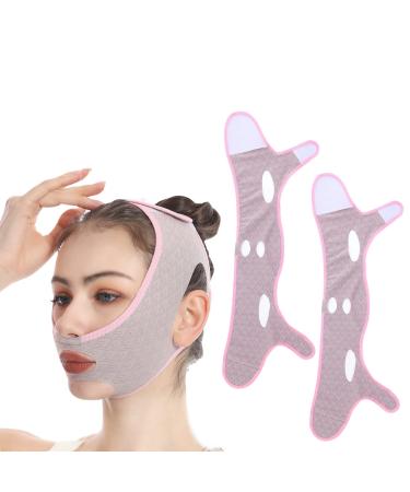 Beauty Face Sleep Sculpting Mask  2Pcs V Line Mask Facial Strap  V-Line Mask for Face and Chin Line  Double Chin Sleep Facial Mask
