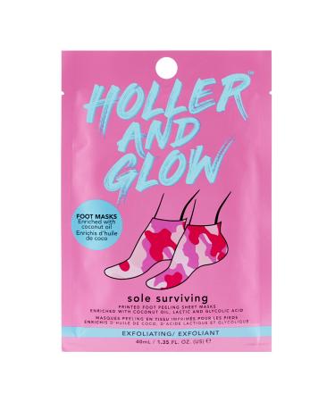 Holler and Glow Sole Surviving Peeling Printed Foot Masks