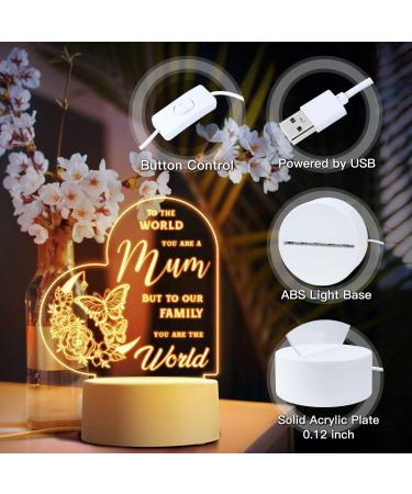 Engraved Acrylic Night Light - Special Christmas & Birthday Gifts for Mum from Daughter - Buy Online on GoSupps.com