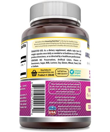 Amazing Formulas 5-HTP Supplement | 100mg Vegan Capsules | Non-GMO Gluten-Free Made in USA | 120 Count - Mood Support & Sleep Aid - Buy Online on GoSupps.com