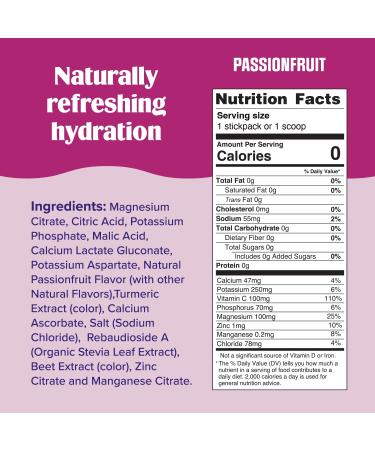 Ultima Replenisher Passionfruit Electrolyte Drink Mix 20 Keto-Friendly Stickpacks with 6 Electrolytes & Trace Minerals Non-GMO Sugar-Free Hydration Packets - Buy Online on GoSupps.com