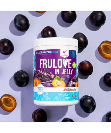 ALLNUTRITION Frulove In Jelly Plum - 80% Fruits - Sugar Free Jelly Jam - Gluten Free - Healthy Snack - Low Calorie Treats - Vegan - 1000g - Buy Online on GoSupps.com