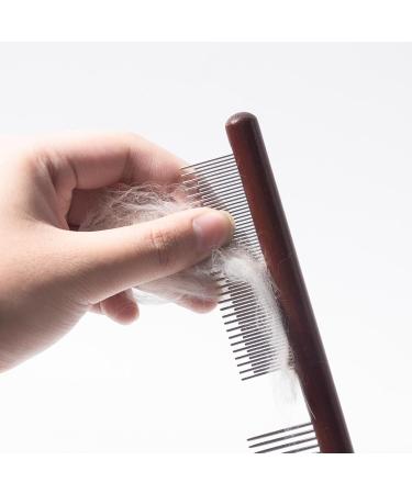 Scalp Comb for Dandruff Removal Stainless Steel Dandruff Removal Comb Dog Flea Comb | Lice Brush Comb with Wood Handle Fine Tooth Dandruff Remover for Home Shops - Buy Online on GoSupps.com