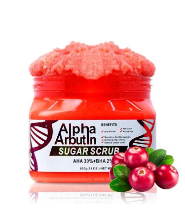 Dr Meinaier Alpha Arbutin Sugar Body Scrub AHA + BHA Anti-Acne Anti-Wrinkle Nourishing and Moisturizing Formula 18 Oz (1)
