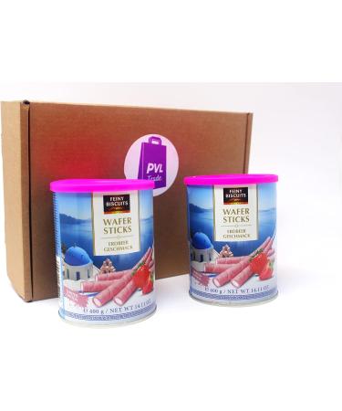 Pack of 2 wafer rolls with strawberry flavored cream 400 g - Buy Online on GoSupps.com