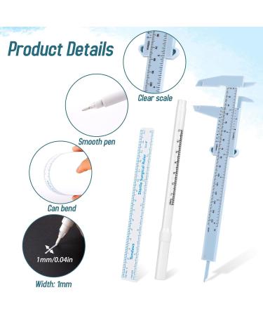 KALIONE 10-Piece Eyebrow Microblading Kit | Precision Shaping Tools & Measuring Ruler for Perfect Lip & Brow Mapping | International Shipping Available - Buy Online on GoSupps.com