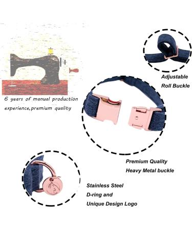 Dogwong Blue Dog Collar with Removable Fly | Comfortable Adjustable Pet Collar for Small & Medium Dogs | Perfect Gift for Girls & Young Dogs | Large Size Available (Pack of 1) - Buy Online on GoSupps.com