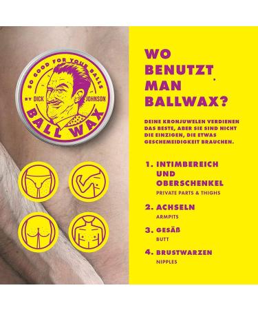 Dick Johnson's Ball Wax - Men's Intimate Care | After Shave Ointment Itching Relief & Anti-Chafing | 50ml - Buy Online on GoSupps.com