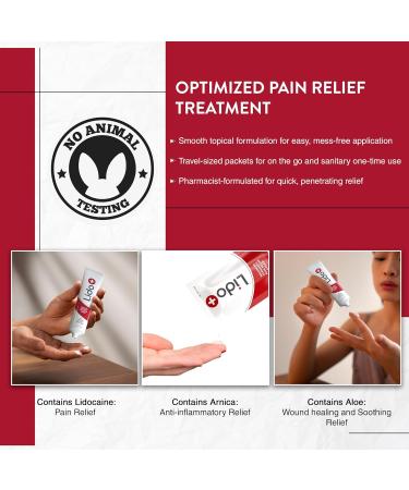 Lido+ Lidocaine Cream | Maximum Strength Pain Relief Cream 4% | 4oz + 4 Sachets | Natural Ingredients for Joint & Muscle Pain | Made in USA - Buy Online on GoSupps.com