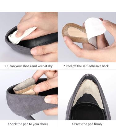 uxcell Women Self-Adhesive Leather Heel Pad Insoles - White 6 Pairs for Comfort and Support - Buy Online on GoSupps.com