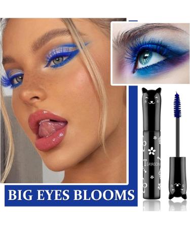 Blue Mascara Colored Mascara Waterproof Long Lasting Volumizing Thick Lengthening Curling Defining Charming Mascara Makeup Gift for Women Girls - Buy Online on GoSupps.com