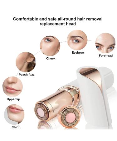 Finishing Touch Flawless Facial Hair Removal Tool Replacement Heads - 4PCS Shaver Head + Velvet Bag & Brush - Compatible for Women - Buy Online on GoSupps.com