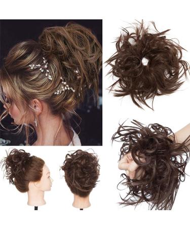 Hair part ponytail bun extensions art nodes lured lured hair band art hair ponytail hair extension brown 45 g brown