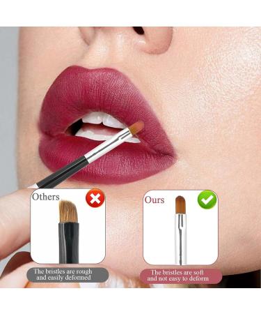 2 PCS Retractable Lip Brush Set | Travel Lip Brush with Cap | Mini Applicator for Lipstick Gloss & Creams | Professional Lip Wands for Women & Girls - Buy Online on GoSupps.com