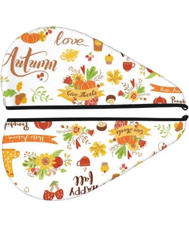 Hello Fall Microfiber Hair Towel - Super Absorbent Coral Velvet Wrap for Long Curly & Thick Hair | Quick Dry Hair Cap for Women - Buy Online on GoSupps.com