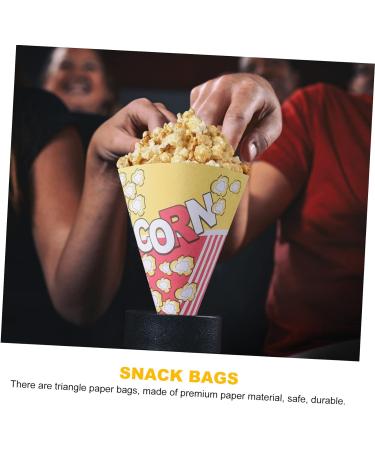 Mobestech 150 Pcs Disposable Popcorn Bags Popcorn Bags for Popcorn Paper Bags for Party Finger Food Cones Popcorn Individual Bags Paper Bags Candy Bags Rose Petals Bulk Box As Shownx3pcs 16*16*20.5cmx3pcs - Buy Online on GoSupps.com