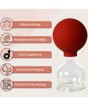 Premium Lauschaer Glass Cupping Set - 5 Hand-Blown Glass Cups (20-60mm) for Professional Fireless Cupping Therapy | Medical Grade - Buy Online on GoSupps.com