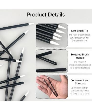 100PCS Black Disposable Eyeliner Brushes - Ideal for Eyeliners Lip Liners Eye Makeup & Detail Painting | International Shipping Available - Buy Online on GoSupps.com