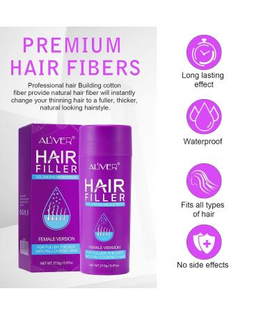 Professional Hair Fibers for Women - Instant Volume & Coverage | Keratin Hair Fiber Powder with Applicator for Thicker Fuller Hair (Black - 01) - Buy Online on GoSupps.com