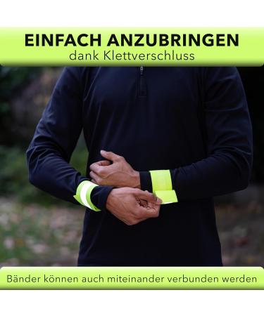 Avana Reflector Band - Neon Yellow Safety Elastic Bracelet for Jogging & Biking | 2 Pack Reflecting Reflex Bands for Kids & Adults - Buy Online on GoSupps.com