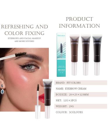 Waterproof Gray Eyebrow Gel for Volumizing and Tinting - Long Lasting Smudge-proof Professional Brow Makeup (02 Dark) - Buy Online on GoSupps.com