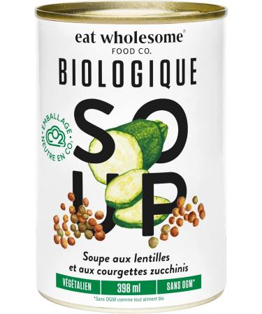 Eat Wholesome Organic Lentil & Zucchini Soup 398ml (Case of 12) - Buy Online on GoSupps.com