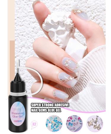 EBANKU 2PCS Clear Nail Rhinestone Glue Gel - Super Adhesive for Gem Decoration (20ml) - Buy Online on GoSupps.com
