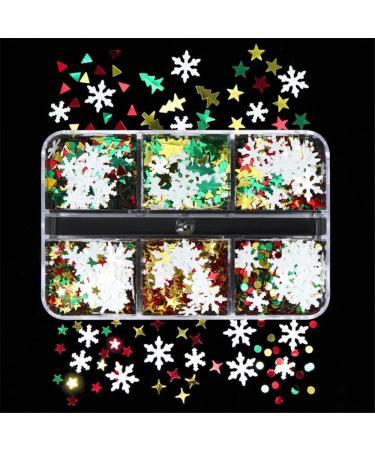 Trendy Christmas DIY DIY Nail Accessories Glitter Set 3D Snowflake Sequins Christmas Nail Stickers for Nail Art Decoration(03) Style03 - Buy Online on GoSupps.com