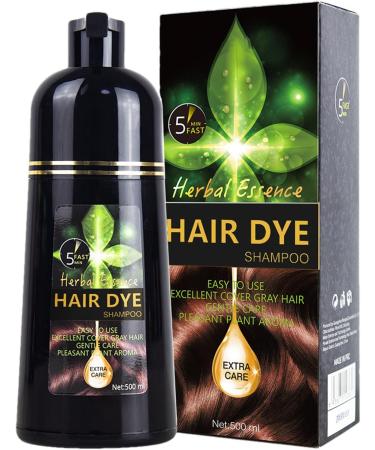 3 in 1 Hair Dye Shampoo Natural Plant Ingredients Black Hair Dye Shampoo Instant Hair Color Shampoo for Women and Men 500ml - Buy Online on GoSupps.com