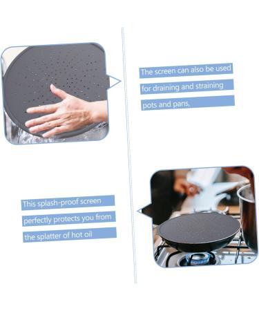 Zerodeko 1pc Silicone Grease Separator Frying Pans Frying Pan Oil Guard Sieve Strainer Splatter Guard Strainer Grease Strainer Net Pot Cover Hot Silicone Stainless Steel Kitchen Supplies Random Color 50.00X30.00X0.60CM - Buy Online on GoSupps.com