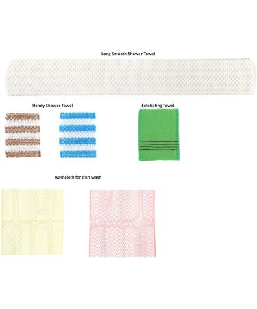 6-Pack Exfoliating Washcloth Set for Spa-Like Exfoliation and Improved Blood Circulation - Back Scrubbers Exfoliating Korean Washcloths for All Skin Types - Buy Online on GoSupps.com