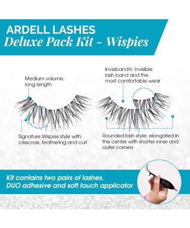 Ardell Deluxe Pack False Eyelashes Wispies - 4 Pairs of Glamorous Lashes - Buy Online on GoSupps.com