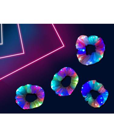 LED Light Hair Scrunchies - Premium Elastic Bands for Women/Girls - 4 Pack Mermaid Hair Ties Clips - Party Accessories for Halloween/Christmas/New Year - Buy Online on GoSupps.com