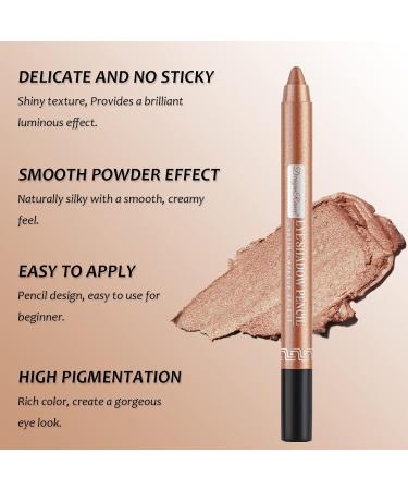 Waterproof Eyeshadow Pen Crayon Stick - Light Bronze | Long-Lasting Shimmer Cream Eyeliner Pencil for Glitter Eye Makeup - Buy Online on GoSupps.com