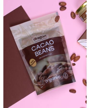 Dragon Superfoods Organic Cocoa Beans - Organic Whole Raw - 200g - Buy Online on GoSupps.com