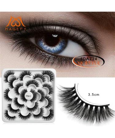 Kashyk 10 Pair 5D Mink False Eyelashes - Natural Wild Makeup Eyelashes (H Style) | International Shipping - Buy Online on GoSupps.com