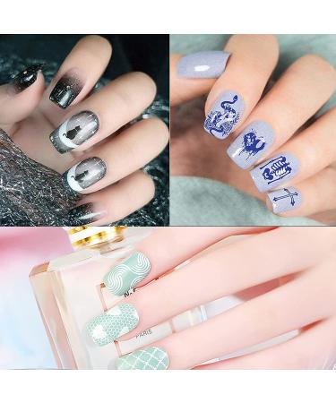 Luvadeyo Nail Stamp Set - 1 Piece French Nail Manicure Kit with 8 Stamps & Scraper for Perfect Nail Art - Buy Online on GoSupps.com