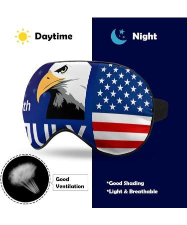 4th of July Independence Day Sleep Mask | Adjustable Strap Eye Cover for Women Men | Blackout Blindfold for Yoga Travel Nap - Buy Online on GoSupps.com