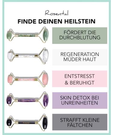 Rosental Organics Bergkristall Roller - Anti-Aging Facial Massage Roller | 100% Natural Soothing Regenerates Tired Skin - Buy Online on GoSupps.com