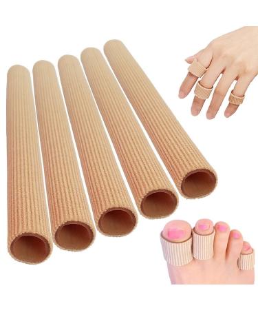 5 pieces silicone toe protection tube bandage finger bandage finger protection gel toe pad 15 x 2.5 cm