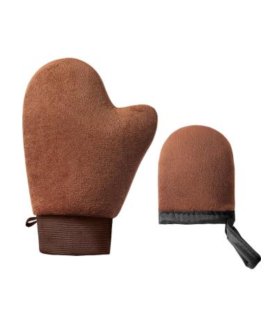 2 pieces tanning mitts self tanner for back tan face self tanner set tanning gloves for self tan lotion applicator